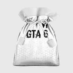 Мешок для подарков GTA 6 glitch на светлом фоне посередине, цвет: 3D-принт