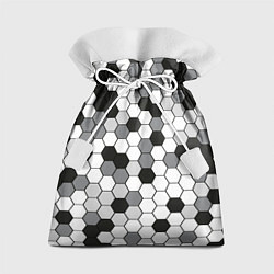 Мешок для подарков Камуфляж гексагон серый, цвет: 3D-принт
