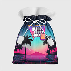 Мешок для подарков GTA 6 summer abstract, цвет: 3D-принт