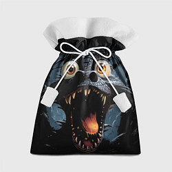 Мешок для подарков Удивленный черный дракон, цвет: 3D-принт