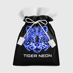 Мешок для подарков Tiger neon art, цвет: 3D-принт