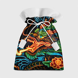 Мешок для подарков Japanese neon dragon - irezumi, цвет: 3D-принт