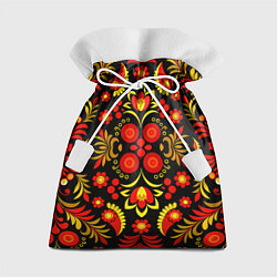 Мешок для подарков Хохломской народный орнамент - Россия, цвет: 3D-принт