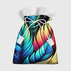 Мешок для подарков Color feathers - neon, цвет: 3D-принт