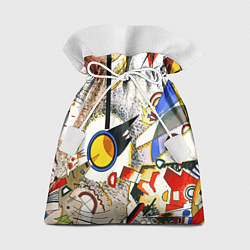 Мешок для подарков Кандинский картина - шумная акварель, цвет: 3D-принт