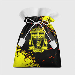 Мешок для подарков Liverpool жёлтые краски текстура, цвет: 3D-принт