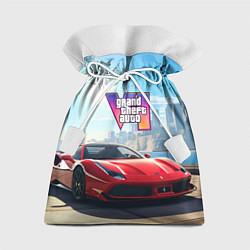 Мешок для подарков GTA 6 logo auto, цвет: 3D-принт