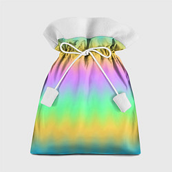 Мешок для подарков Мягкие неоновые зигзаги, цвет: 3D-принт