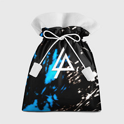 Мешок для подарков Linkin park холодные краски, цвет: 3D-принт