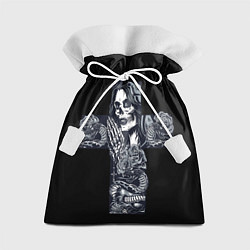 Мешок для подарков Santa muerte cross, цвет: 3D-принт