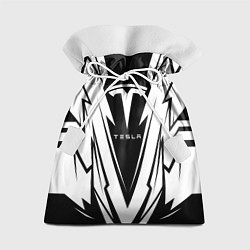 Мешок для подарков Tesla - black and white, цвет: 3D-принт