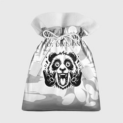 Подарочный мешок Joy Division рок панда на светлом фоне