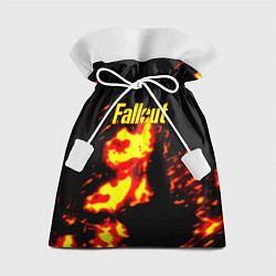 Мешок для подарков Fallout огнненое лого, цвет: 3D-принт