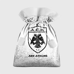Мешок для подарков AEK Athens с потертостями на светлом фоне, цвет: 3D-принт