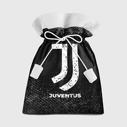Мешок для подарков Juventus с потертостями на темном фоне, цвет: 3D-принт