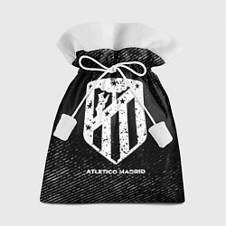 Мешок для подарков Atletico Madrid с потертостями на темном фоне, цвет: 3D-принт