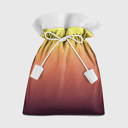 Мешок для подарков Градиент приглушённый жёлто-бордовый, цвет: 3D-принт