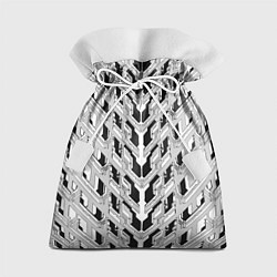 Мешок для подарков Белая техно броня, цвет: 3D-принт