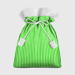 Мешок для подарков Полосатый салатовый, цвет: 3D-принт