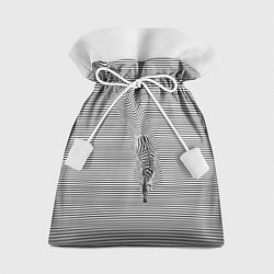 Мешок для подарков Зебра плывущая в полосках, цвет: 3D-принт