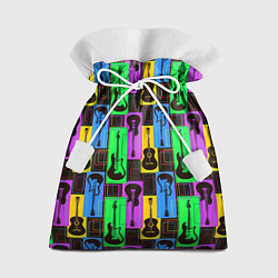 Мешок для подарков Красочные гитары, цвет: 3D-принт