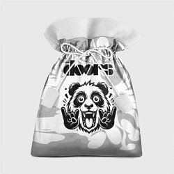 Подарочный мешок The Doors рок панда на светлом фоне