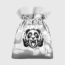 Мешок для подарков Children of Bodom рок панда на светлом фоне, цвет: 3D-принт