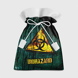 Мешок для подарков Biohazard yellow sign, цвет: 3D-принт