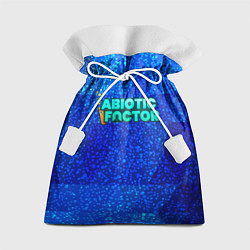 Мешок для подарков Abiotic Factor logo blue neon, цвет: 3D-принт