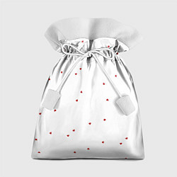 Мешок для подарков Эстетичные красные сердечки, цвет: 3D-принт