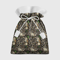 Мешок для подарков Совы в сосновом лесу, цвет: 3D-принт