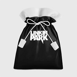 Мешок для подарков Lnkin park logo white, цвет: 3D-принт