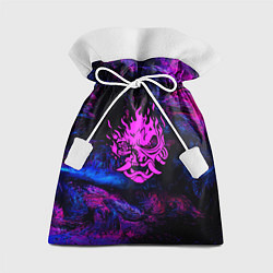 Мешок для подарков Cyberpunk неоновые краски, цвет: 3D-принт