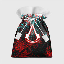 Мешок для подарков Assassins Creed logo glitch, цвет: 3D-принт