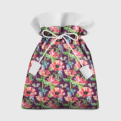 Мешок для подарков Птицы и цветы, цвет: 3D-принт
