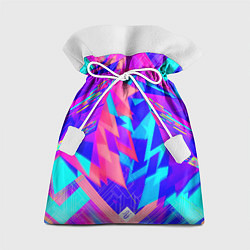 Мешок для подарков Неоновая текстура грани, цвет: 3D-принт
