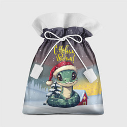 Мешок для подарков С новым 2025 годом змейка, цвет: 3D-принт