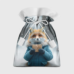 Мешок для подарков Лисица с подарком, цвет: 3D-принт