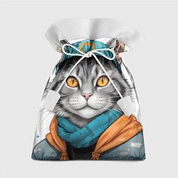 Мешок для подарков Городской кот, цвет: 3D-принт