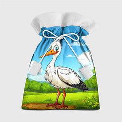 Мешок для подарков Аист в поле, цвет: 3D-принт