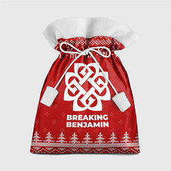 Мешок для подарков Новогодний Breaking Benjamin с оленями, цвет: 3D-принт