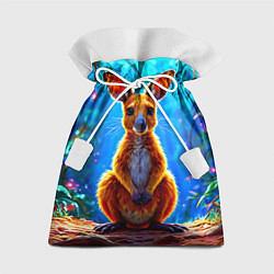 Мешок для подарков Кенгуру в джунглях, цвет: 3D-принт