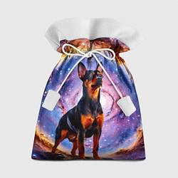 Мешок для подарков Пинчер в космосе, цвет: 3D-принт