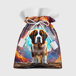 Мешок для подарков Сенбернар в космосе, цвет: 3D-принт