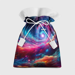 Мешок для подарков Неоновая галактическая спираль - нейроарт, цвет: 3D-принт
