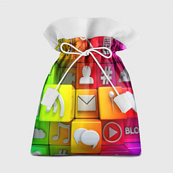 Мешок для подарков Square, цвет: 3D-принт