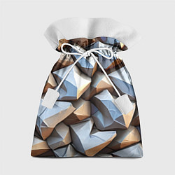 Мешок для подарков Каменно металлическая абстракция, цвет: 3D-принт