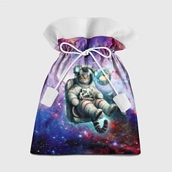 Мешок для подарков Brave cat in space - ai art, цвет: 3D-принт