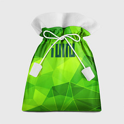 Мешок для подарков Gidle green poly, цвет: 3D-принт