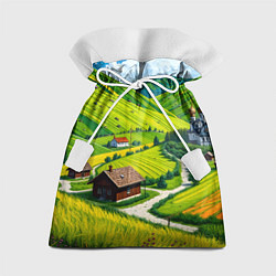 Мешок для подарков Русская душа и поле, цвет: 3D-принт